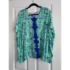 Lilly Pulitzer S/M Blue and Green Top